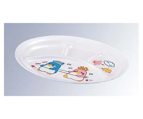 61-6837-73　［Discontinued］Melamine Children's Tableware Small Lunch Plate (Large) BB-11　5447300