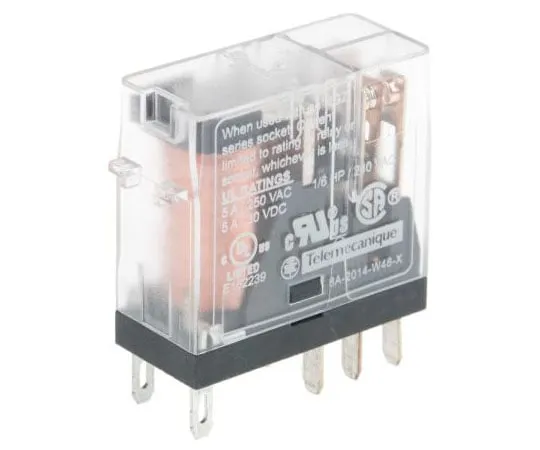 63-8042-73　Schneider Electric DPDT Non-Latching Relay Plug In, 24V dc Coil, 5A　RXG25BD