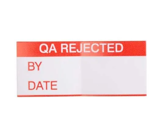 63-7809-22　RS PRO Adhesive Pre-Printed Adhesive Label-QA Rejected-. Quantity: 140　758-7964