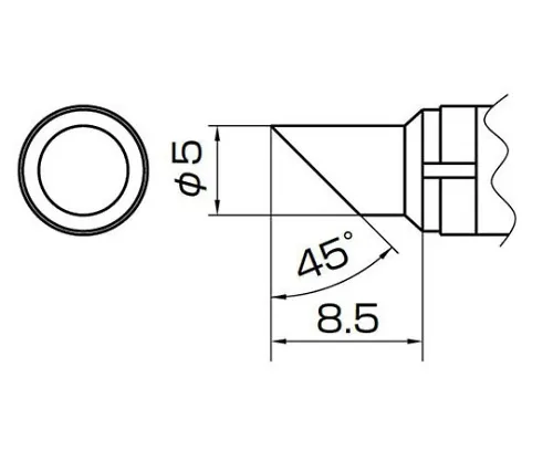 61-4928-08　［Discontinued］5 C Type TrowelTip 938　T10-C5