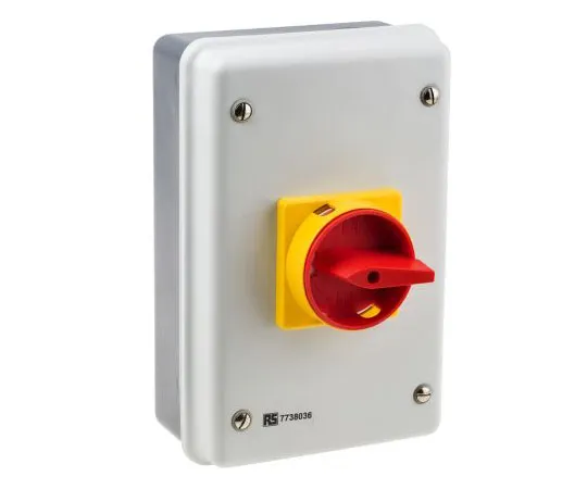 63-7962-98　4 Pole Panel Mount Non F***d Isolator Switch, 63 A, 18.5 kW, IP54　773-8036