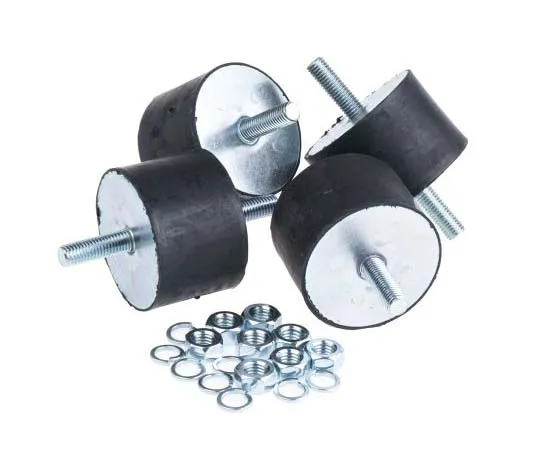 63-7758-27　FIBET 7550VV37-70 124mm Shock Mount M12 75mm Diameter 841kg Compression Load 10mm, Male to Male Natural Rubber　7550VV37-70