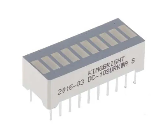 63-7754-96　DC-10SURKWA Kingbright Light Bar LED Display, Red 100000 mcd　DC-10SURKWA