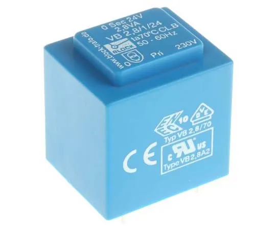 63-7770-52　24V ac 1 Output Through Hole PCB Transformer, 2.8VA　VB 2,8/1/24