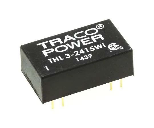 63-7773-08　TRACOPOWER THL 3WI 3W Isolated DC-DC Converter Through Hole, Voltage in 9 → 36 V dc, Voltage out 24V dc　THL 3-2415WI