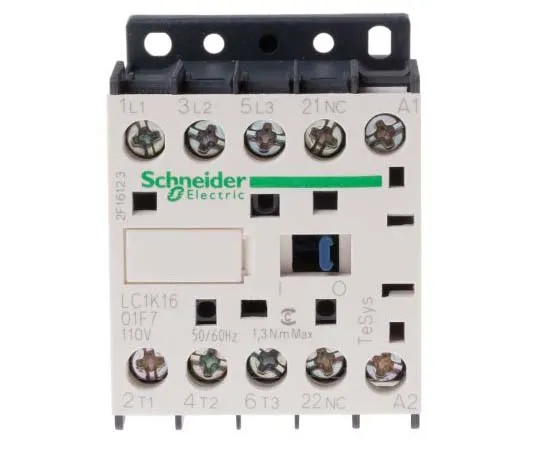 63-7792-16　Schneider Electric 3 Pole Contactor, 16 A, 110 V ac Coil, TeSys K, 3NO　LC1K1601F7