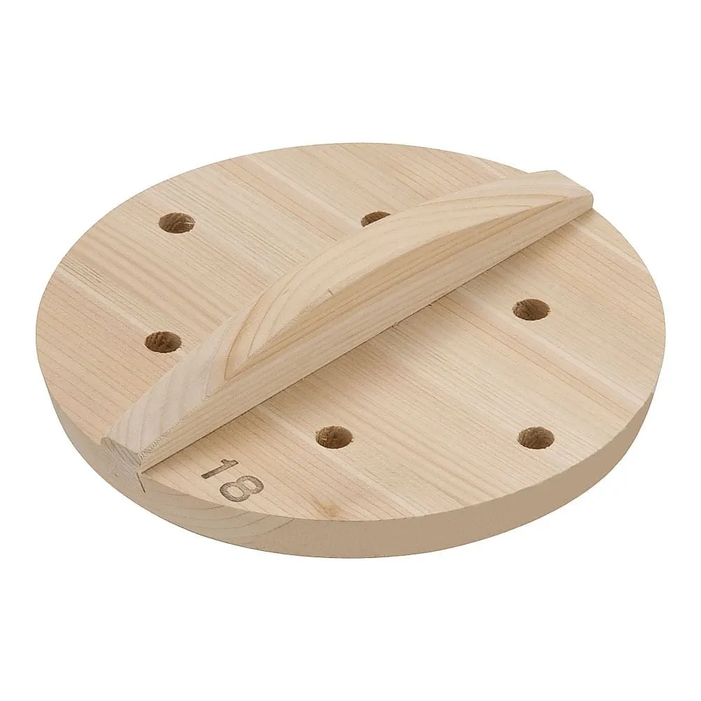 62-6342-36　SA Thick Sawara Hole Makeki Lid 18 cm
