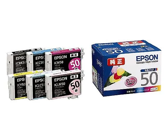 61-0511-80　［Discontinued］Epson Genuine Ink Cartridge Color (6 Colors Pack)　IC6CL50