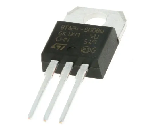 63-7990-64　BTA24-800BWRG 25A, 800V, TRIAC, Gate Trigger 1.3V 100mA, 3-pin, Through Hole, TO-220AB STMicroelectronics　BTA24-800BWRG