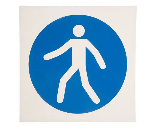 63-8018-87　RS PRO Plastic Mandatory Use This Walkway Sign with Pictogram Only, 200 x 200mm　813-4609