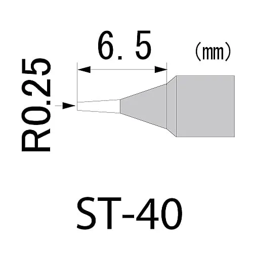 61-0413-50　［Discontinued］Soldering Iron Tip (For Rechargeable Battery Type Soldering Iron KOTENOSUKE SKB-01)　ST-40