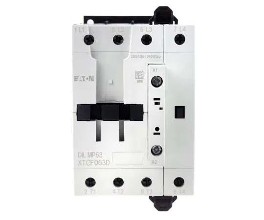 63-7789-57　Eaton 4 Pole Contactor, 63 A, 230 V ac Coil, xStart, 4NO, 18.5 kW　109855 & DILMP63(230V50HZ,240V60HZ)