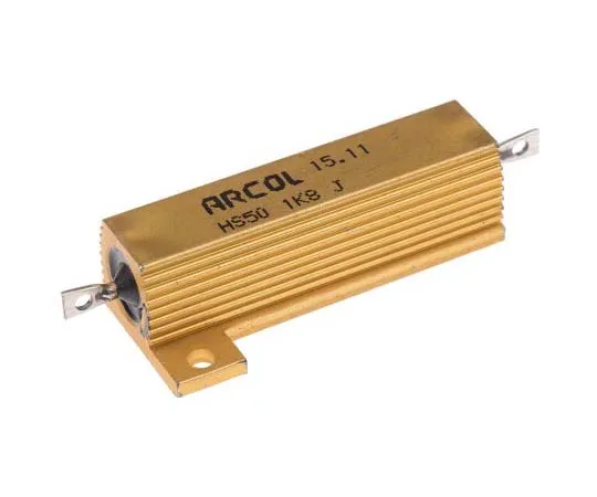63-7784-80　Arcol HS50 Series Aluminium, Aluminium Ho***d Axial Wire Wound Panel Mount Resistor, 1.8kΩ ±5% 50W　HS50 1K8J