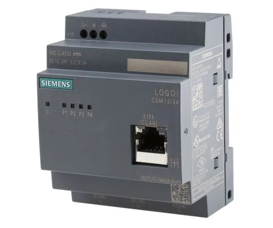 63-8041-96　Siemens LOGO! 8 Switch Module, 12 → 24 V dc, 4 x Input With Display　6GK7177-1MA20-0AA0