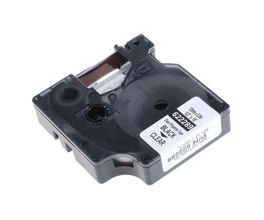 63-7795-04　Dymo Black on Transparent Label Printer Tape, 12 mm Width, 18 ft Length　622289