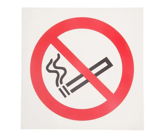 63-8018-90　Plastic No Smoking Prohibition Sign, None, None　813-4619