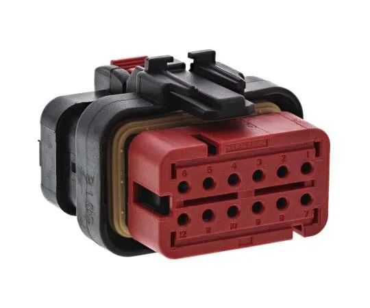 63-7757-16　TE Connectivity AMPSEAL 16 Series, 2 Row 12 Way Cable Mount Plug Housing　776437-1