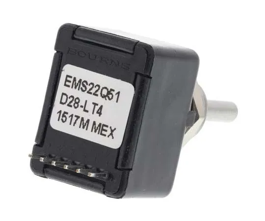 63-7778-19　Bourns 256 Pulse Incremental Mechanical Rotary Encoder with a 3.17 mm Plain Shaft (Indexed), Bracket Mount　EMS22Q51-D28-LT4