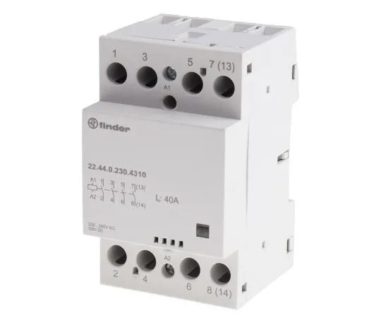 63-7999-99　Finder22 Series 4NO Non-Latching Relay DIN Rail, 240V ac Coil, 40A　22.44.0.230.4310