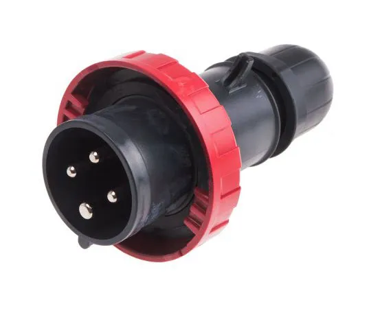 63-7969-67　RS PRO IP66 Red Cable Mount 3P+E Industrial Power Plug, Rated At 16A, 415 V　780-0797