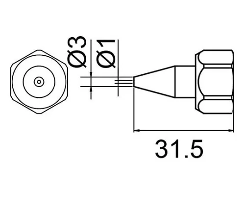 61-4944-74　Nozzle for “New Melter” 1.0mm　801-N-1