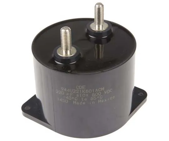 63-7790-63　Cornell-Dubilier 220μF Polypropylene Capacitor PP 800V dc ±10% Tolerance Stud Mount 944U Series　944U221K801ACM