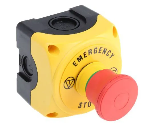 63-7985-48　Lovato, Red/Yellow/Black, Pull to Reset 40mm Mushroom Head Emergency Button　S1PY91P