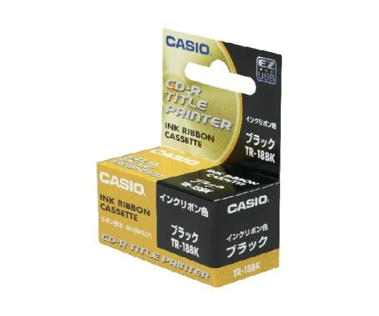 62-1063-42　［Discontinued］Casio Ink Ribbon Cassette for DISC Title Printing x 1 (Black Characters)　TR-18BK