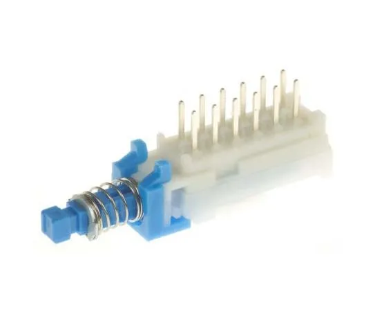 63-7808-71　Alps Alpine Double Pole Double Throw (DPDT) Latching Push Button Switch, PCB, 30V dc　SPUJ193700