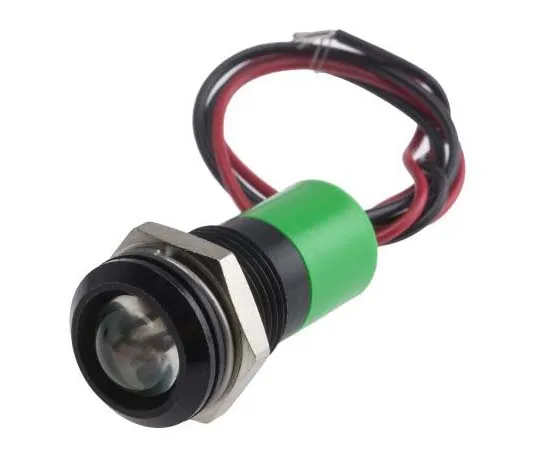 63-7760-44　RS PRO Green Indicator, 110 V ac, 14mm Mounting Hole Size, Lead Wires Termination, IP67　722-7495