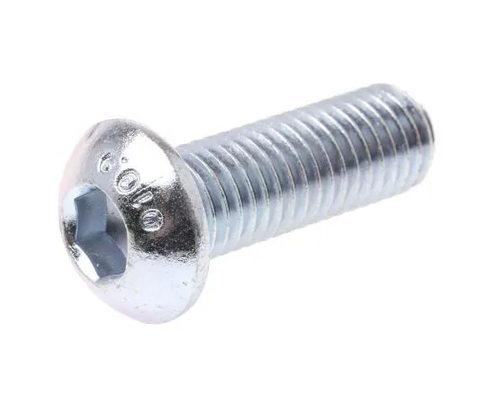 63-8028-43　RS PRO M12 x 35mm Hex Socket Button Screw Bright Zinc Plated Steel　822-9240