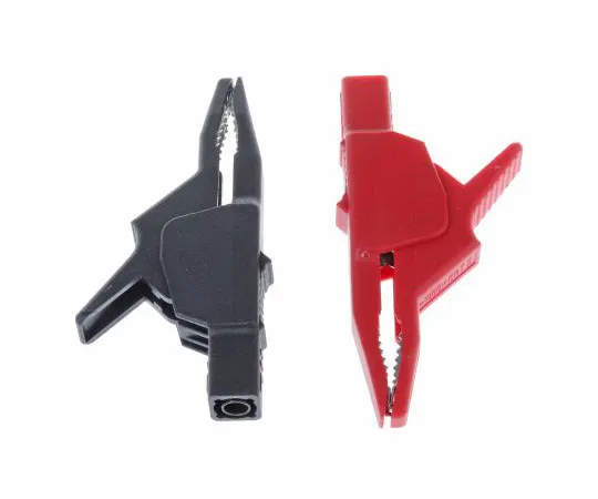 63-7961-20　Hirschmann Test Lead Kit With Alligator Clip AK 2 B 2540 Black (972 405-100), Alligator Clip AK 2 B 2540 Red (972　972 340 001