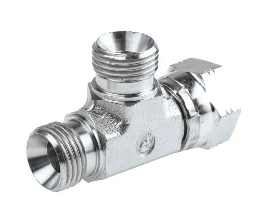 63-7996-04　Parker Hydraulic Tee Threaded Adapter 8R6MK4S, Connector A G 1/2 Female Connector B G 1/2 Female　8R6MK4S