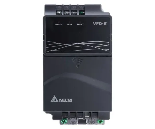 63-7975-35　Delta Inverter Drive, 3-Phase In, 0 → 600Hz Out 1.5 kW, 460 V with EMC Filter, 4.3 A VFD-E, IP20　VFD015E43T