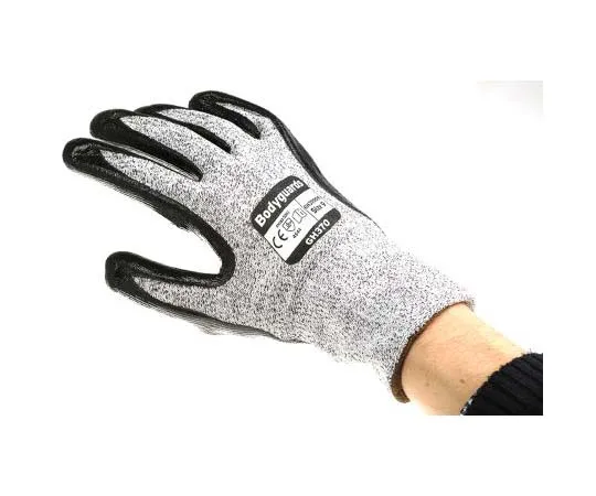63-7811-89　BM Polyco Matrix String Knit Nitrile-Coated Cut Resistant Gloves, size 9, Black　GH37009