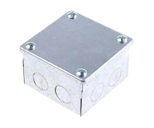 63-7818-02　RS PRO Steel Galvanised Adaptable Box, 8 Knockouts 75mm x 75 mm x 50mm　763-9251