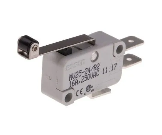 63-8004-01　SPDT Long Roller Lever Microswitch, 16 A @ 250 V ac　804-6259