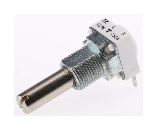 63-7986-99　Vishay 1 Gang Rotary Cermet Potentiometer with a 6 mm Dia. Shaft, 5kΩ, ±10%, 1W, Linear P11S1V0FLSY00502KL　P11S1V0FLSY00502KL