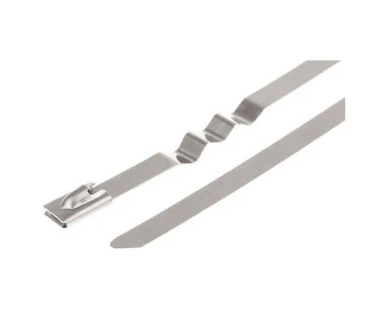 63-7790-55　RS PRO Metallic 316 Stainless Steel Zig Zag Cable Tie, 200mm x 7.9 mm　743-6342