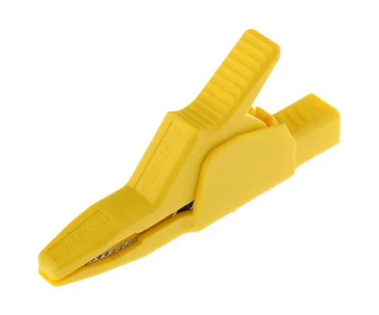63-7979-85　Hirschmann Test & Measurement Crocodile Clip, Brass Contact, 32A, Yellow　972405103