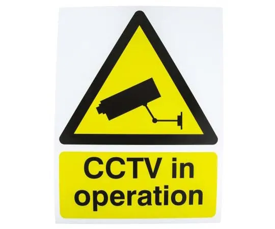 63-7815-43　RS PRO CCTV Sign (English), White PP　763-1516
