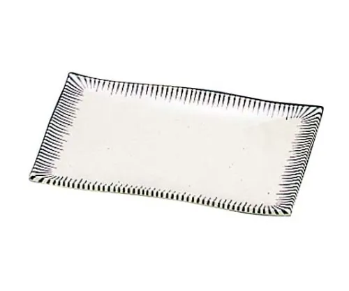 61-6834-83　［Discontinued］Melamine Japanese Cabinets Tokusaka Yakimono Dish (Corrugated) E-30　2438600