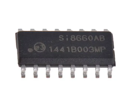 63-8029-73　Si8660AB-B-IS1 Silicon Labs, PCB SMT, 6-Channel Digital Isolator 1MBps, 2.5 kVrms, 16-Pin SOIC　SI8660AB-B-IS1
