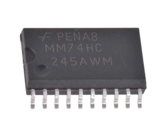 63-7812-53　ON Semiconductor MM74HC245AWMX, 18 Bus Transceiver, Bus Transceiver, 8-Bit Non-Inverting CMOS, 20-Pin SOIC　MM74HC245AWMX