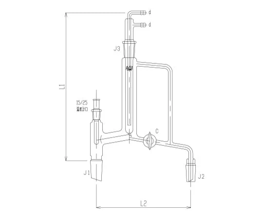 62-2121-48　［Discontinued］Manual Circulator Glass Cock　3534L-4L3L