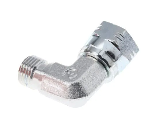 63-7996-01　Parker Steel Zinc Plated Hydraulic Elbow Threaded Adapter, 4C6MK4S, G 1/4 Male G 1/4 Female　4C6MK4S
