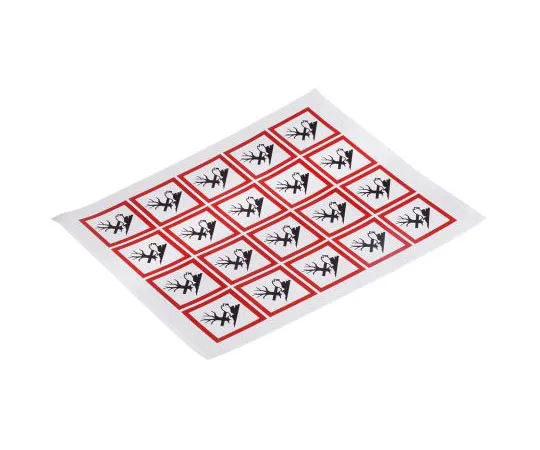 63-8024-60　RS PRO 20 x Dangerous for the Environment Label, Black, Red, White Self-Adhesive Gloss Polymeric Vinyl　818-7726