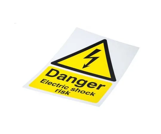 63-7815-55　RS PRO Electricity Danger Sign (English), Black/Yellow PP　763-1588