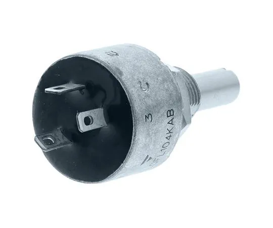 63-7987-28　Vishay 1 Gang Rotary Cermet Potentiometer with a 6 mm Dia. Shaft, 100kΩ, ±10%, 0.9W, Linear PE30L0FL104KAB　PE30L0FL104KAB
