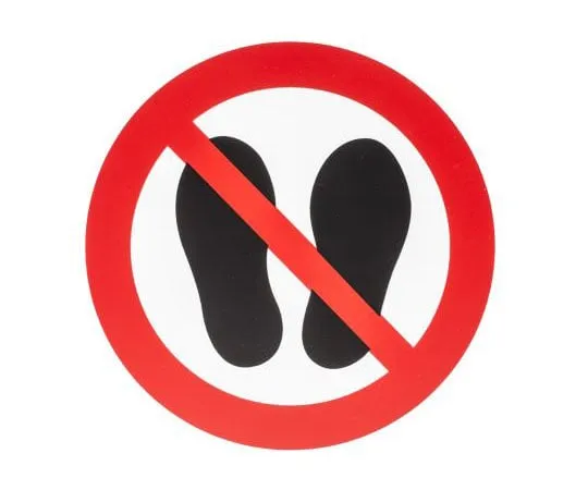 63-8043-10　Plastic Do Not Walk or Stand Here Prohibition Sign, None, None　857-8712